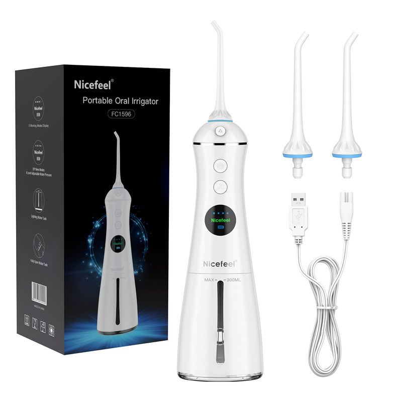 300ml Jet Cordless Water Flosser elettrica, i 6 modi di lavoro innaffiano Jet Dental Flosser