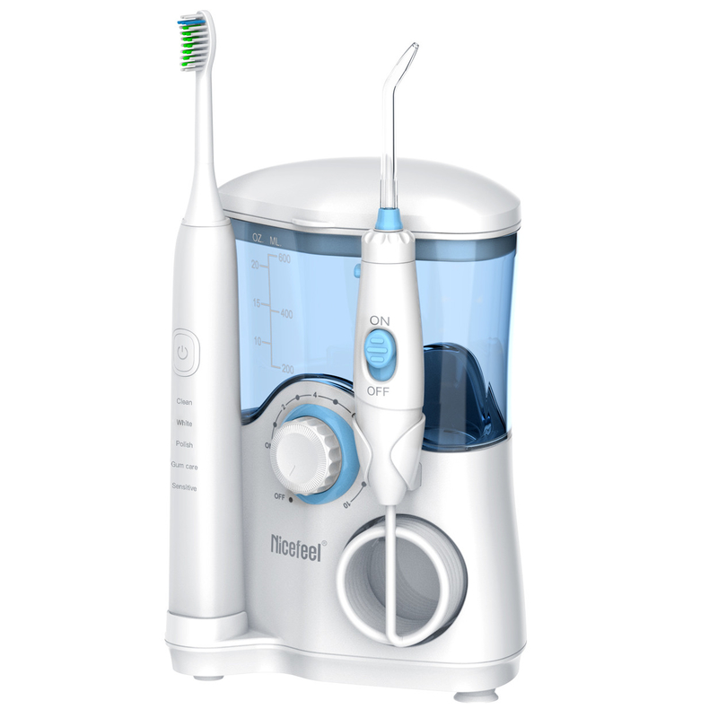 2 in 1 idropulsore dentale, denti del serbatoio di acqua da 600 ml che puliscono l'irrigatore orale