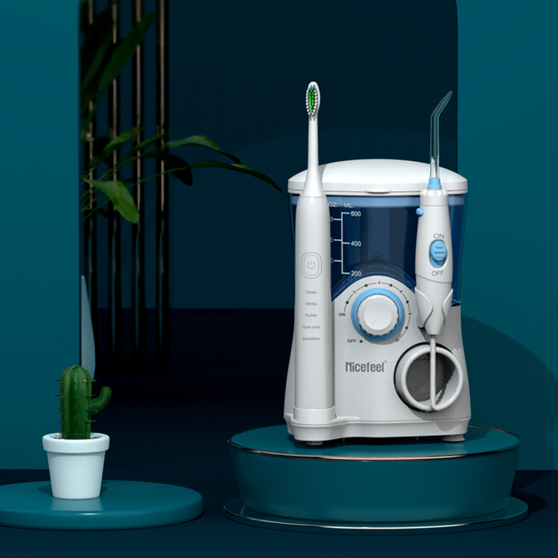 Carro armato dentario dell'ABS dell'OEM di bianco della famiglia 600ml di Sonic Toothbrush Water Flosser For dei prodotti