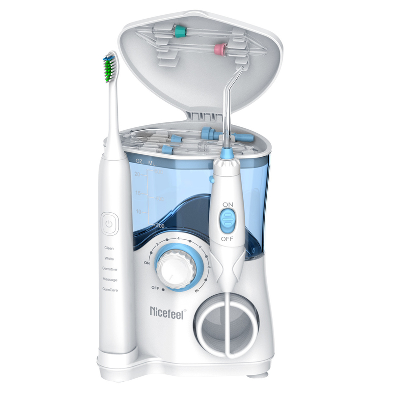 Carro armato dentario dell'ABS dell'OEM di bianco della famiglia 600ml di Sonic Toothbrush Water Flosser For dei prodotti