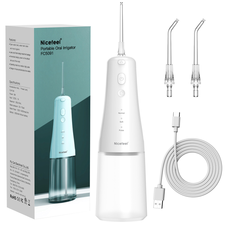 Acqua senza cordone Flosser dentario Irrigator orale ricaricabile portatile