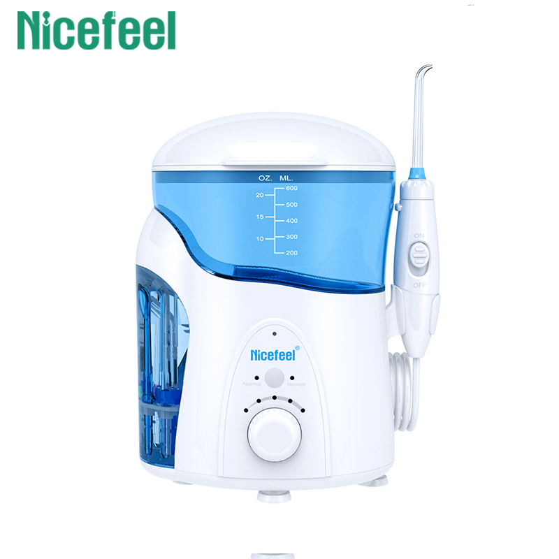 Flosser elettrico per l'acqua da bancone lunghezza del cavo 1,8 m con 7 ugelli