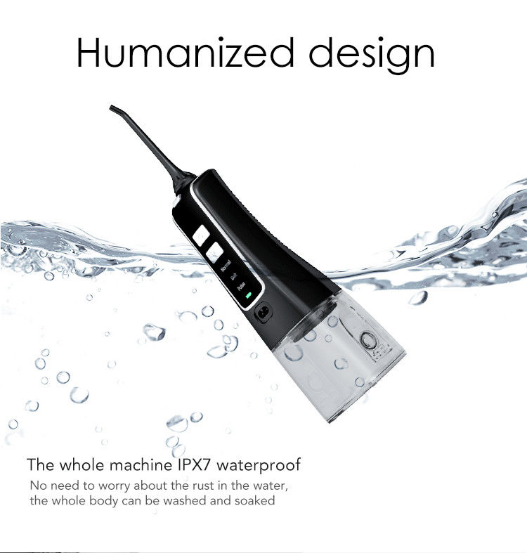 pulitore senza cordone orale dei denti di Flosser dell'acqua di Irrigator del portatile di 1400mAh IPX7